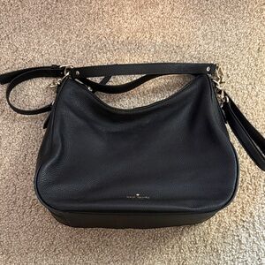 Kate Spade Black Pebbled Leather Shoulder Bag